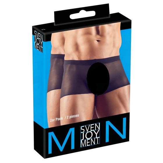 Svenjoyment - Transparent Boxer Set - Black (2 pieces) S-L