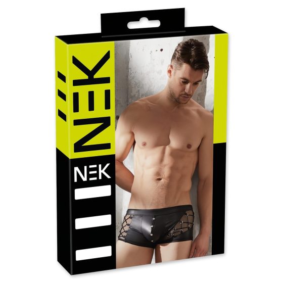 / Lace-up, Detachable Boxer (Black)