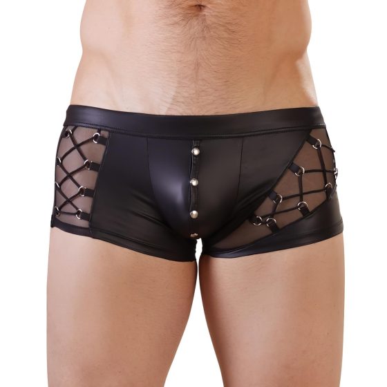 Lace-up, Detachable Boxer (Black)