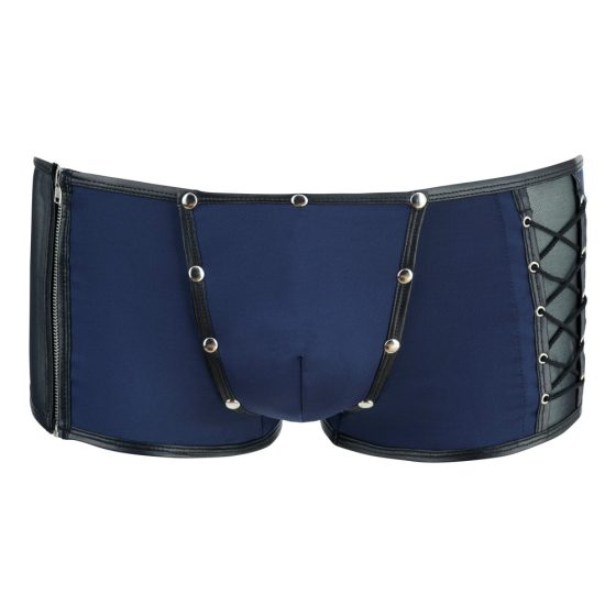 NEK - Black Lace-Up Mesh Panel Boxer (Blue)