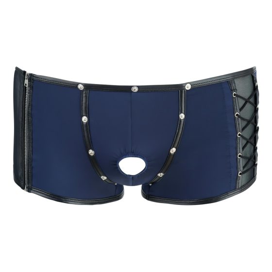 NEK - Black Lace-Up Mesh Panel Boxer (Blue)