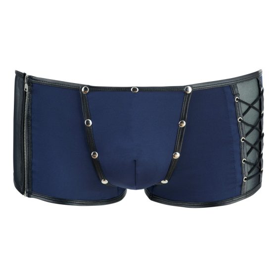 NEK - Black Lace-Up Mesh Panel Boxer (Blue)