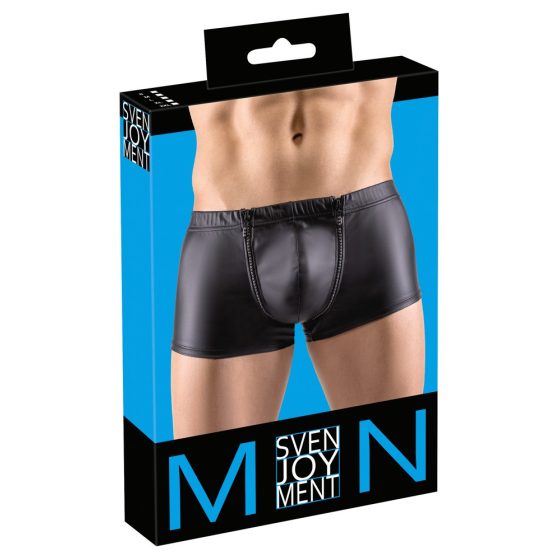 Svenjoyment - Rhinestone Zippered Matte Boxer (Black)