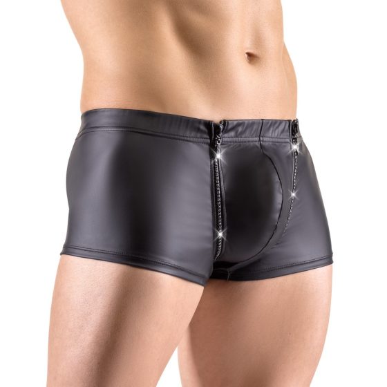 Svenjoyment - Rhinestone Zippered Matte Boxer (Black)