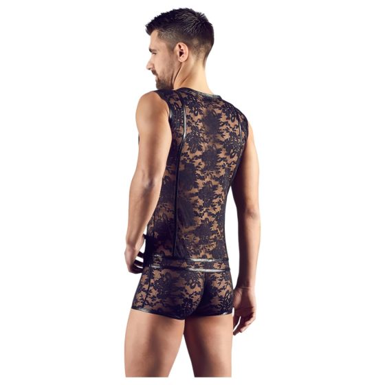 / Svenjoyment - Transparent Men’s Bodysuit (Black)