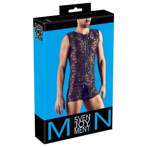 / Svenjoyment - Transparent Men’s Bodysuit (Black)