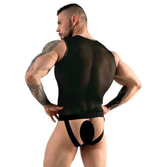 Svenjoyment - Zippered Men's Bodysuit (Black)