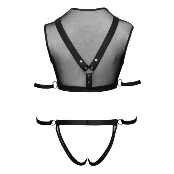 Svenjoyment Bondage - Mesh Top and Jockstrap Set (Black)