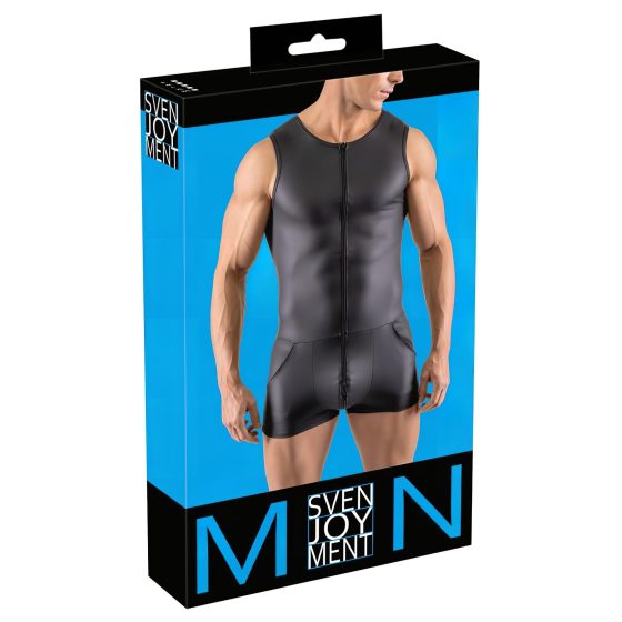 Svenjoyment - Sleeveless Short Men's Jumpsuit (Black)