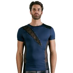 NEK - Men's Blue Top with Black Lacing and Mesh Panels