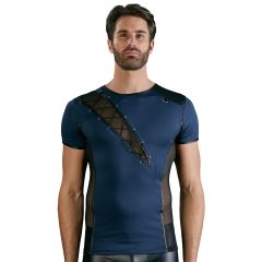 NEK - Men's Blue Top with Black Lacing and Mesh Panels