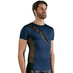 NEK - Men's Blue Top with Black Lacing and Mesh Panels