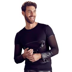 NEK - Cross-Strap Long Sleeve Men's Top (Black)