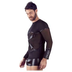 NEK - Men's Cross-Strap Long Sleeve Top (Black)