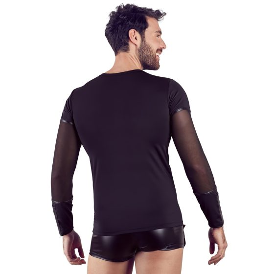 NEK - Cross-Strap Long Sleeve Men's Top (Black)