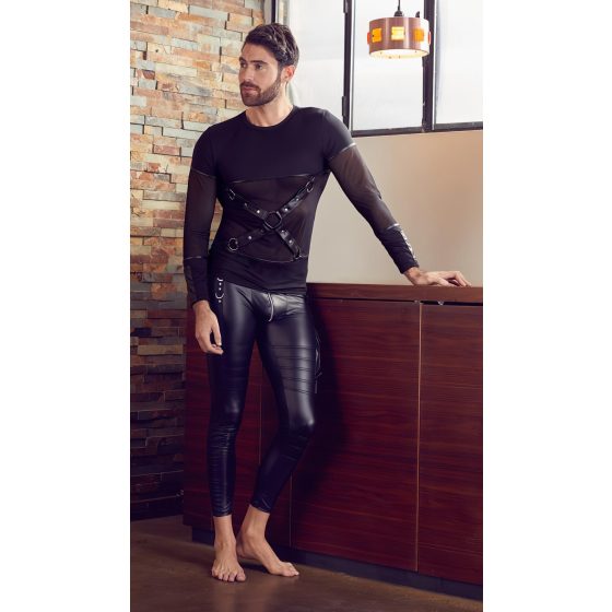 NEK - Men's Cross-Strap Long Sleeve Top (Black)