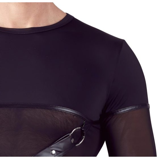 NEK - Cross-Strap Long Sleeve Men's Top (Black)