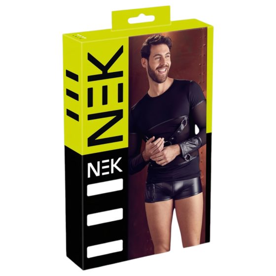 NEK - Men's Cross-Strap Long Sleeve Top (Black)