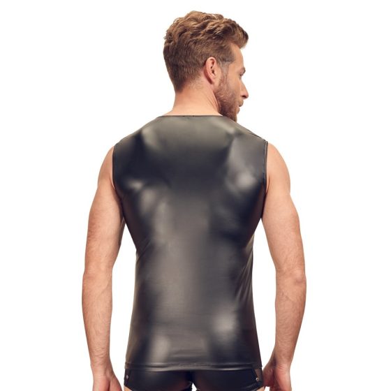 Svenjoyment - men's top with transparent zipper insert (black)