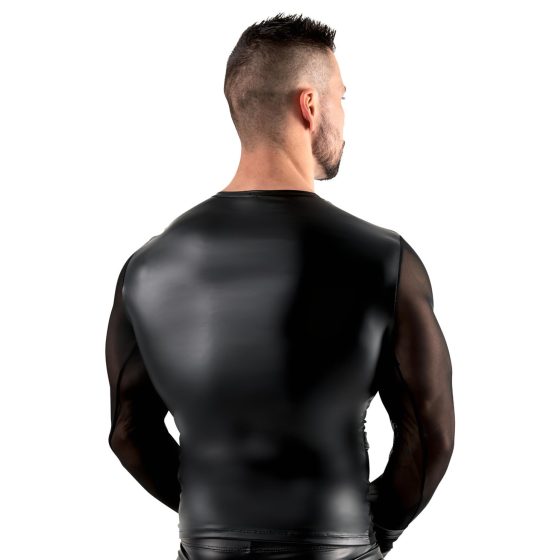 Svenjoyment - Men's Long Sleeve Shirt with Breast Padding (Black)