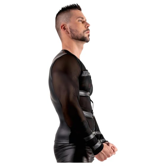 / Svenjoyment - Chest Harness, Long-Sleeve Men's Top (Black)