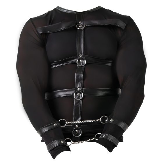 / Svenjoyment - Chest Harness, Long-Sleeve Men's Top (Black)