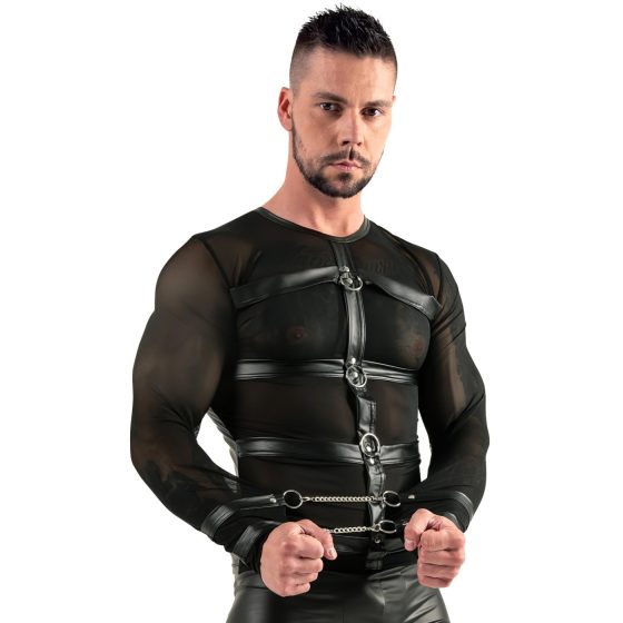 / Svenjoyment - Chest Harness, Long-Sleeve Men's Top (Black)