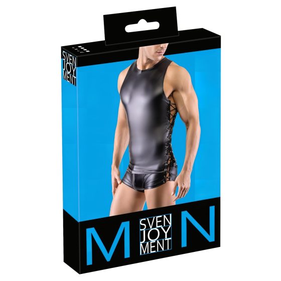 Svenjoyment - Side-Laced Matte Men's Top (Black)