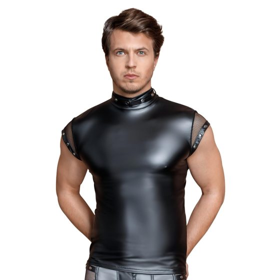 NEK - men's riveted mesh insert top (black)