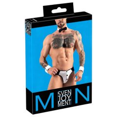   Svenjoyment - Men's Waiter Thong Costume Set (Black-White)