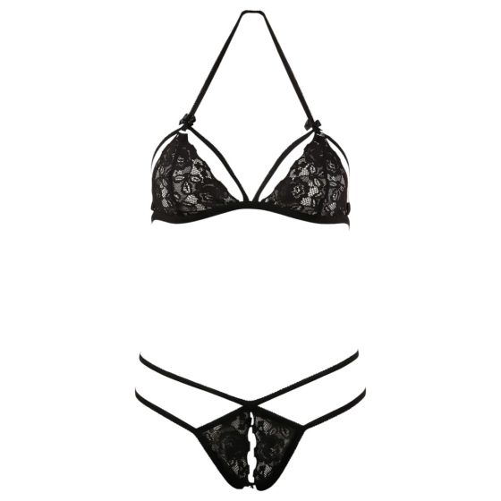 Cottelli - Open Lace Set (Black)