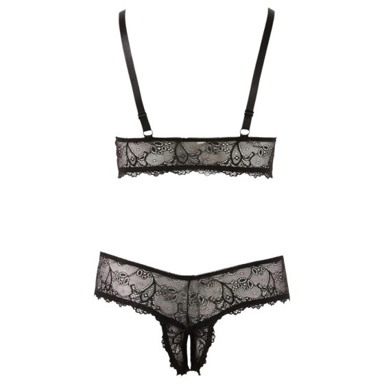 Cottelli Plus Size - Delicate Lace Bra Set (Black)