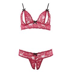 Cottelli - Lace Bra Set (Red)