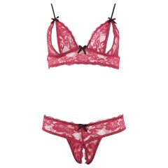 Cottelli - Lace Bra Set (Red)