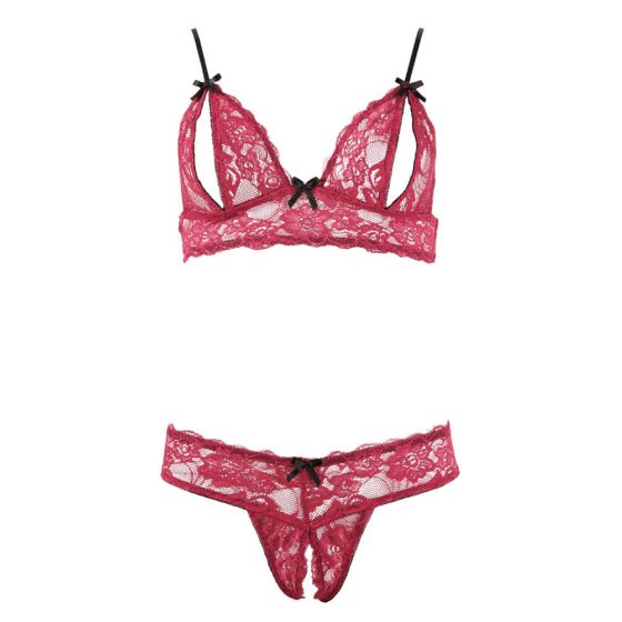 Cottelli - Lace Bra Set (Red)