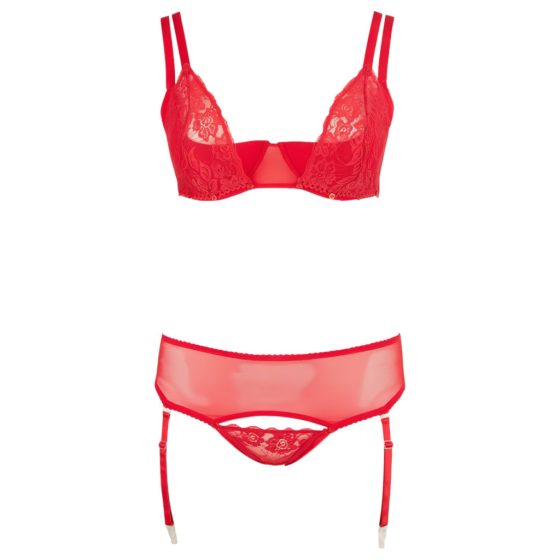 Cottelli Plus Size - Red Versatile Lingerie Set