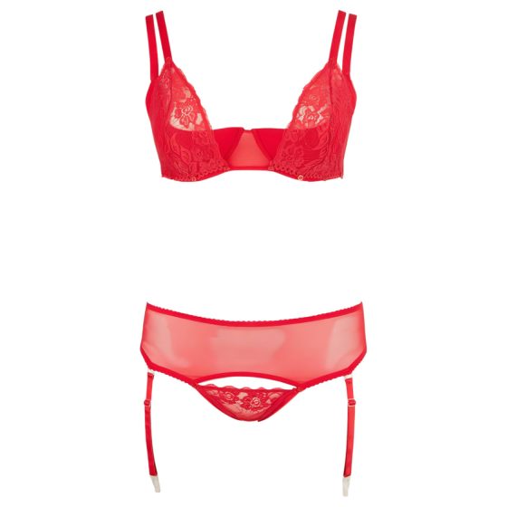 Cottelli Plus Size - Versatile Lingerie Duo (Red)