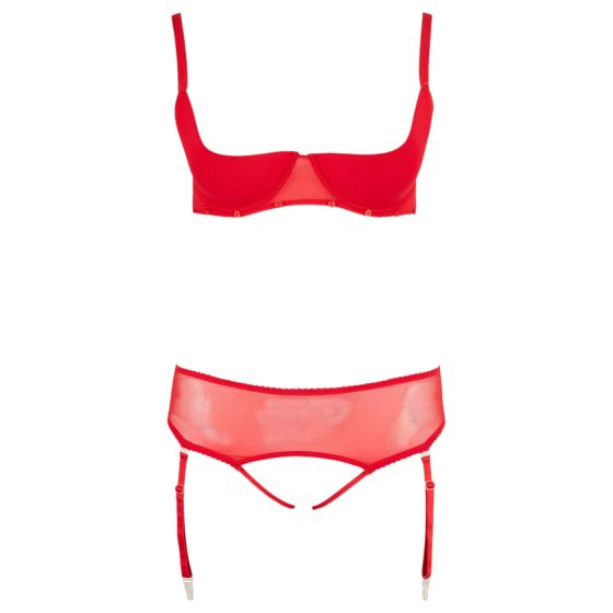 Cottelli Plus Size - Versatile Lingerie Duo (Red)