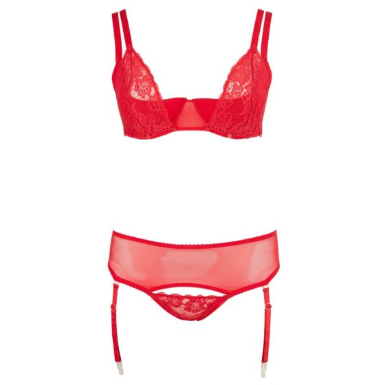 Cottelli Plus Size - Red Versatile Lingerie Set