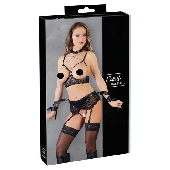 Cottelli Bondage - Lace Lingerie Set (5-Piece)