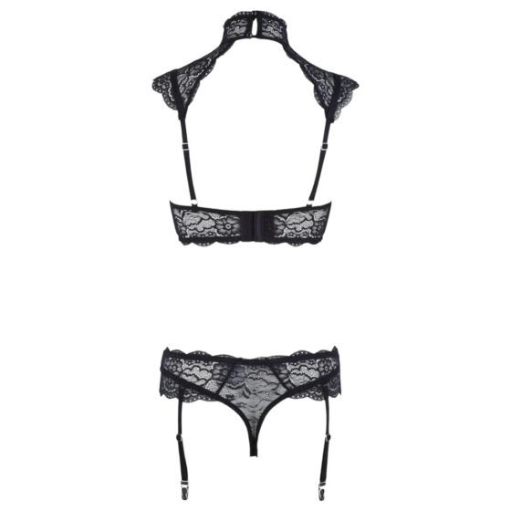 Cottelli - Collared Lace Bra Set (Black)