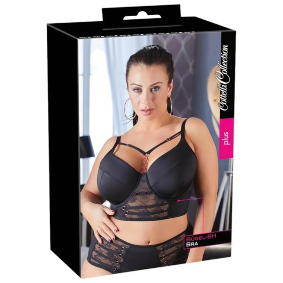 Cottelli Plus Size - Strappy Lace Bra (Black)