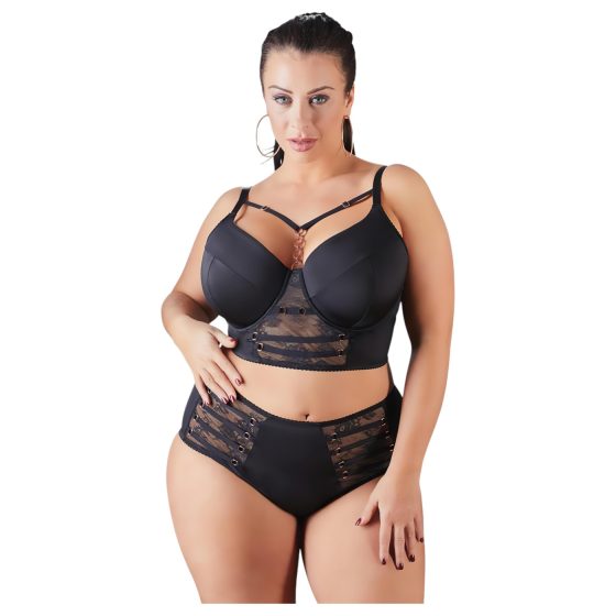 Cottelli Plus Size - Strappy Lace Bra (Black)