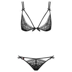 Obsessive Intensa - Double Strap Bra Set (Black)