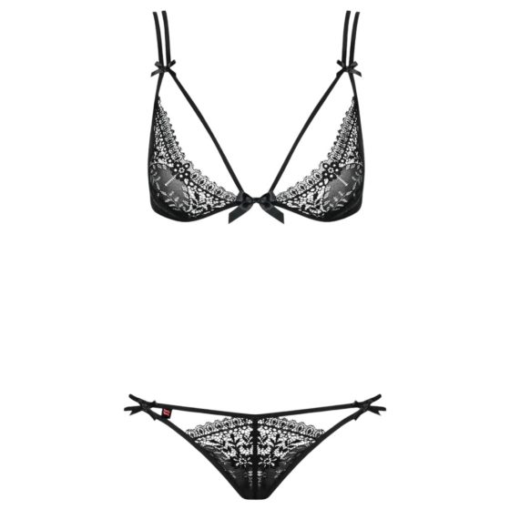 Obsessive Intensa - Double Strap Bra Set (Black)