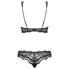 Luvae Floral Strappy Bra Set (Black)