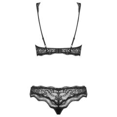 Luvae Floral Strappy Bra Set (Black)