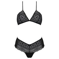 Kerria Lace Bikini Set (Black)