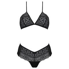 Kerria Lace Bikini Set (Black)