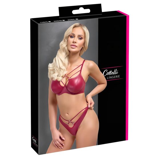 Cottelli Party - Shiny Bra Set (Red)